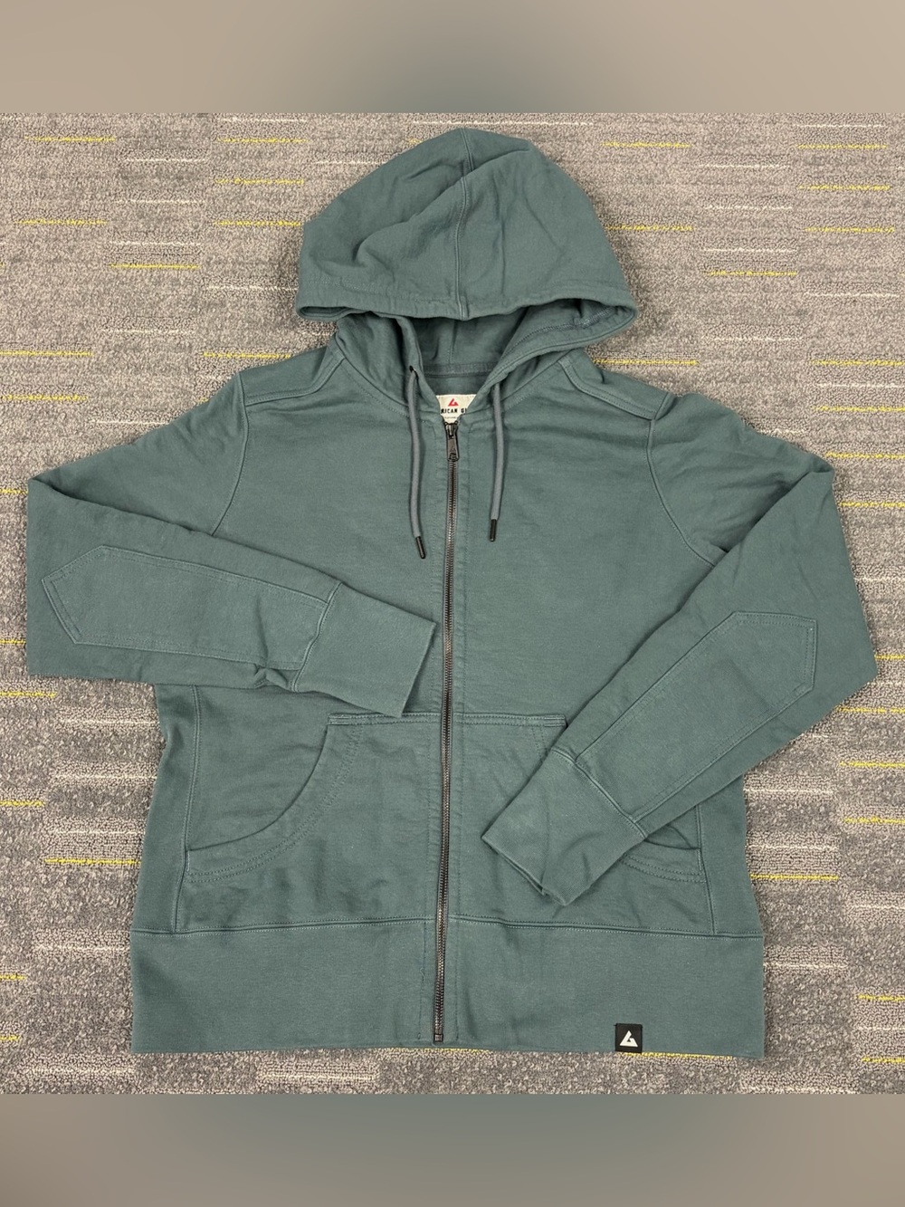 American Giant Classic Full Zip Heavyweight Hoodie Womens XXL Sweatshirt Teal